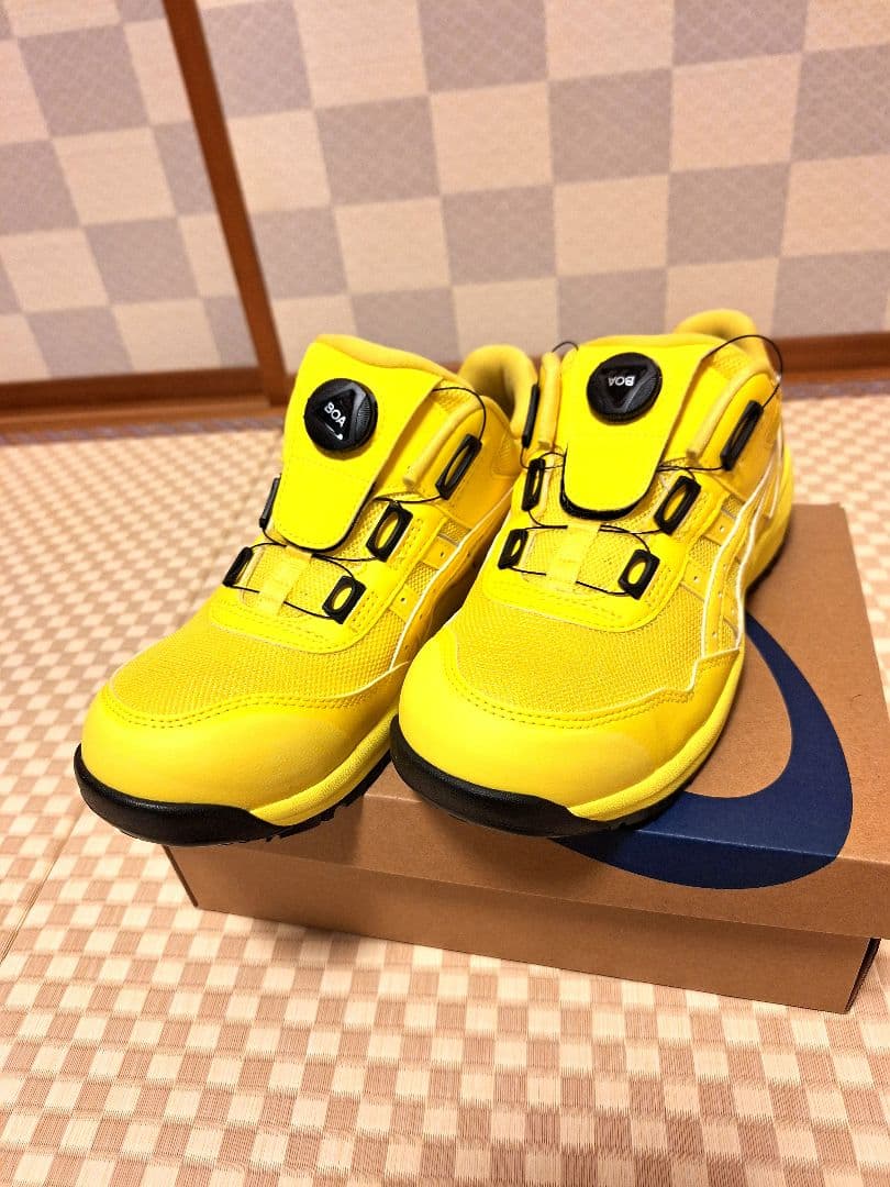 asics winjob209BOAJSAA A種 イエロー 25.5cm安全靴