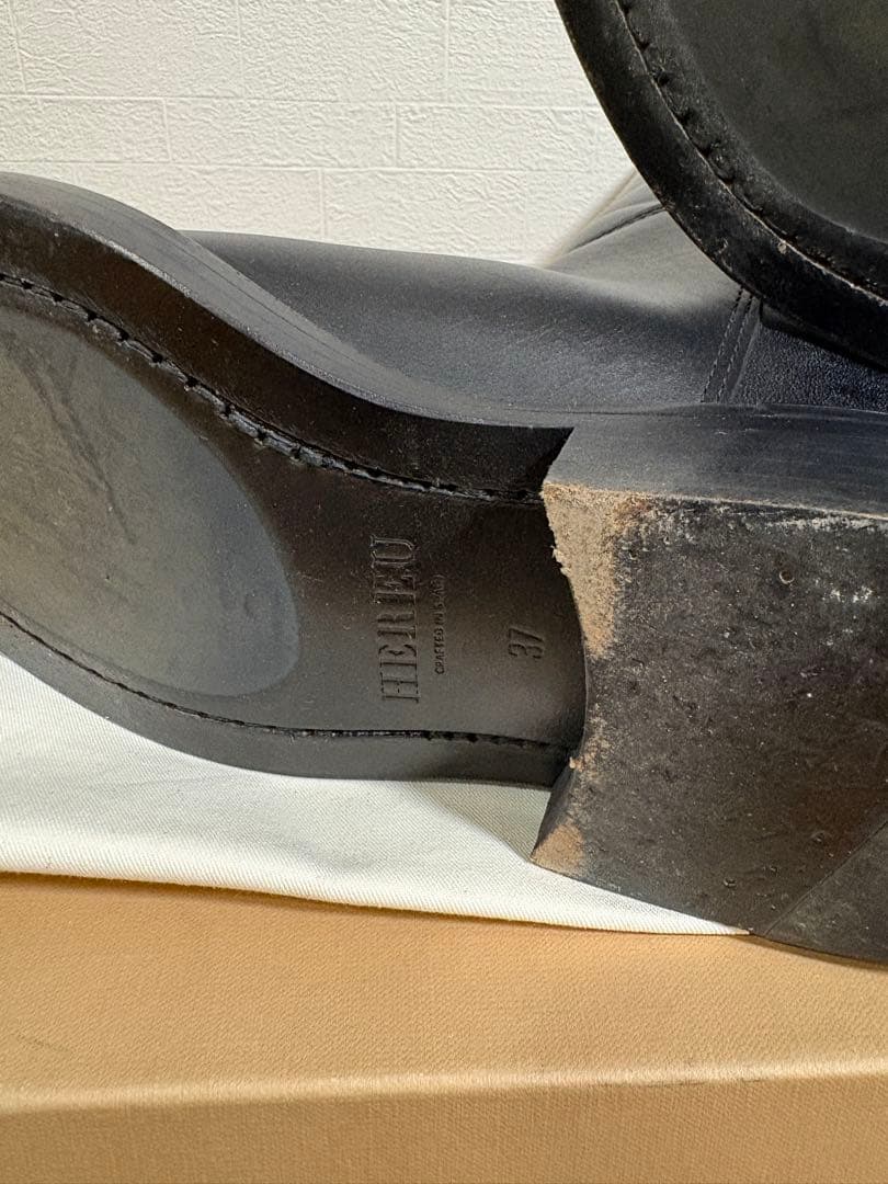 l*u様 HEREU FLAT KNEE BOOTS ロングブーツ 37