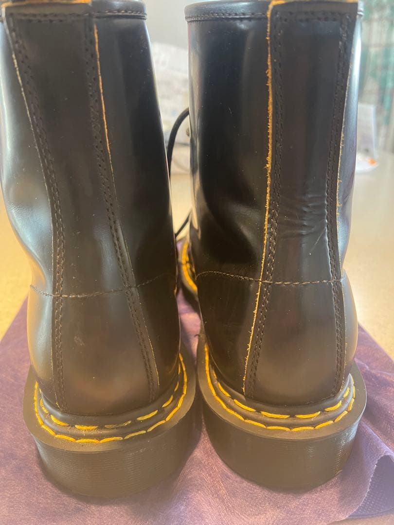 Dr.Martensブラックレザー厚底ブーツ