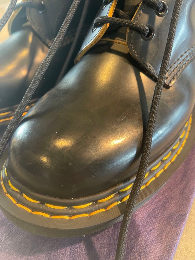 Dr.Martensブラックレザー厚底ブーツ