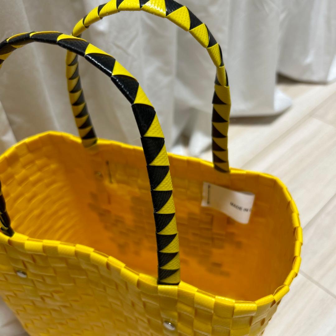 MARNI イエロー 猫ネコモチーフ かごバッグ