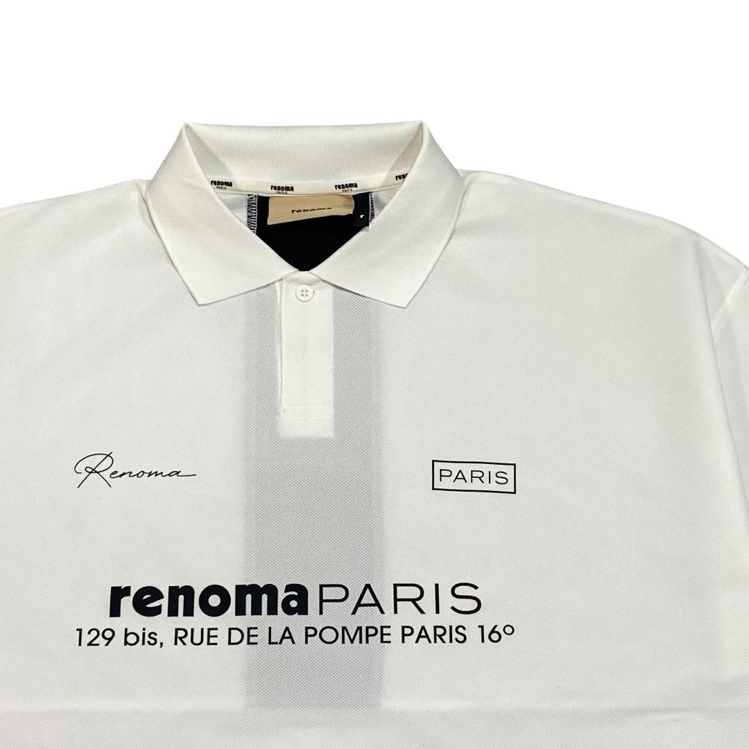 RENOMA GOLF レノマゴルフ 半袖 ポロシャツ XL ホワイト ブラック