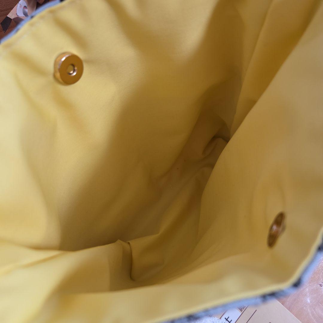 ●いちご●チェック柄●親子もふもふシマエナガ　トートバッグ