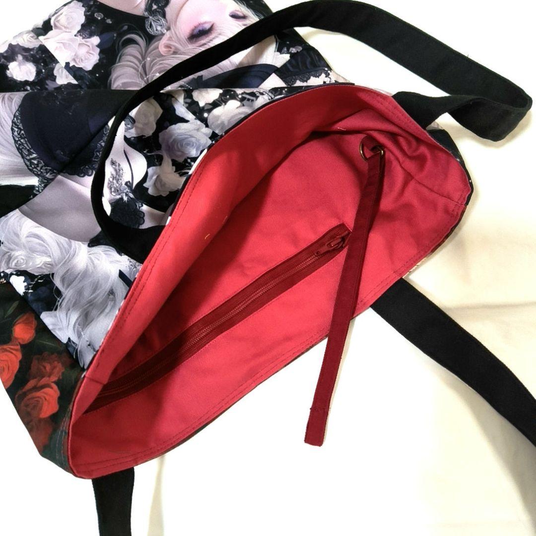 La luna様】ハンドメイドオーダー★女の子★大容量フラットトートバッグ　3点