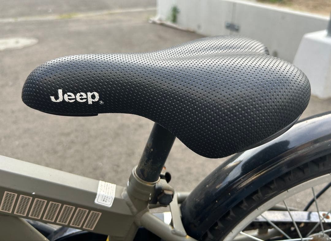 Jeep 子供用自転車 オリーブグリーン 前カゴ付き 18インチ