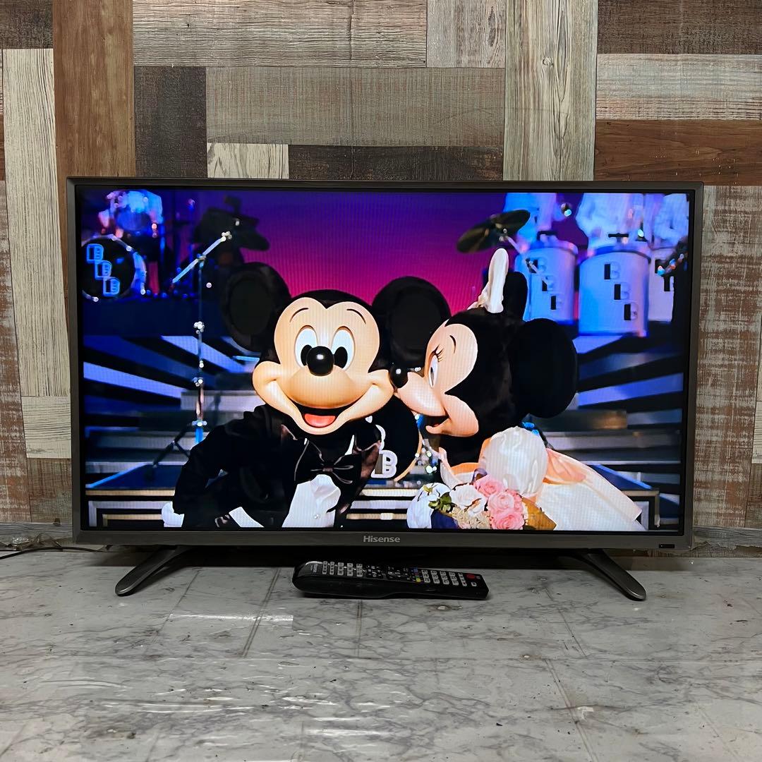 天才肌さん全国送料込ハイセンス32型液晶テレビ外付HDD裏番組録画対応、箱付き