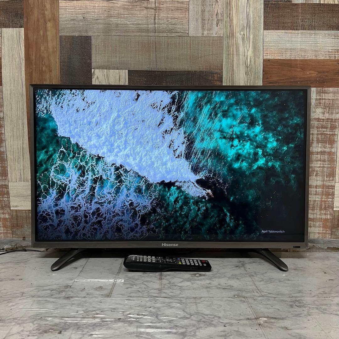 天才肌さん全国送料込ハイセンス32型液晶テレビ外付HDD裏番組録画対応、箱付き