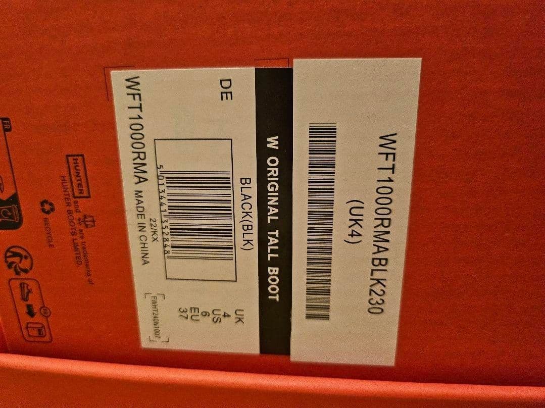 HUNTER レディース オリジナル トール レイン ブーツ ブラック ハンター