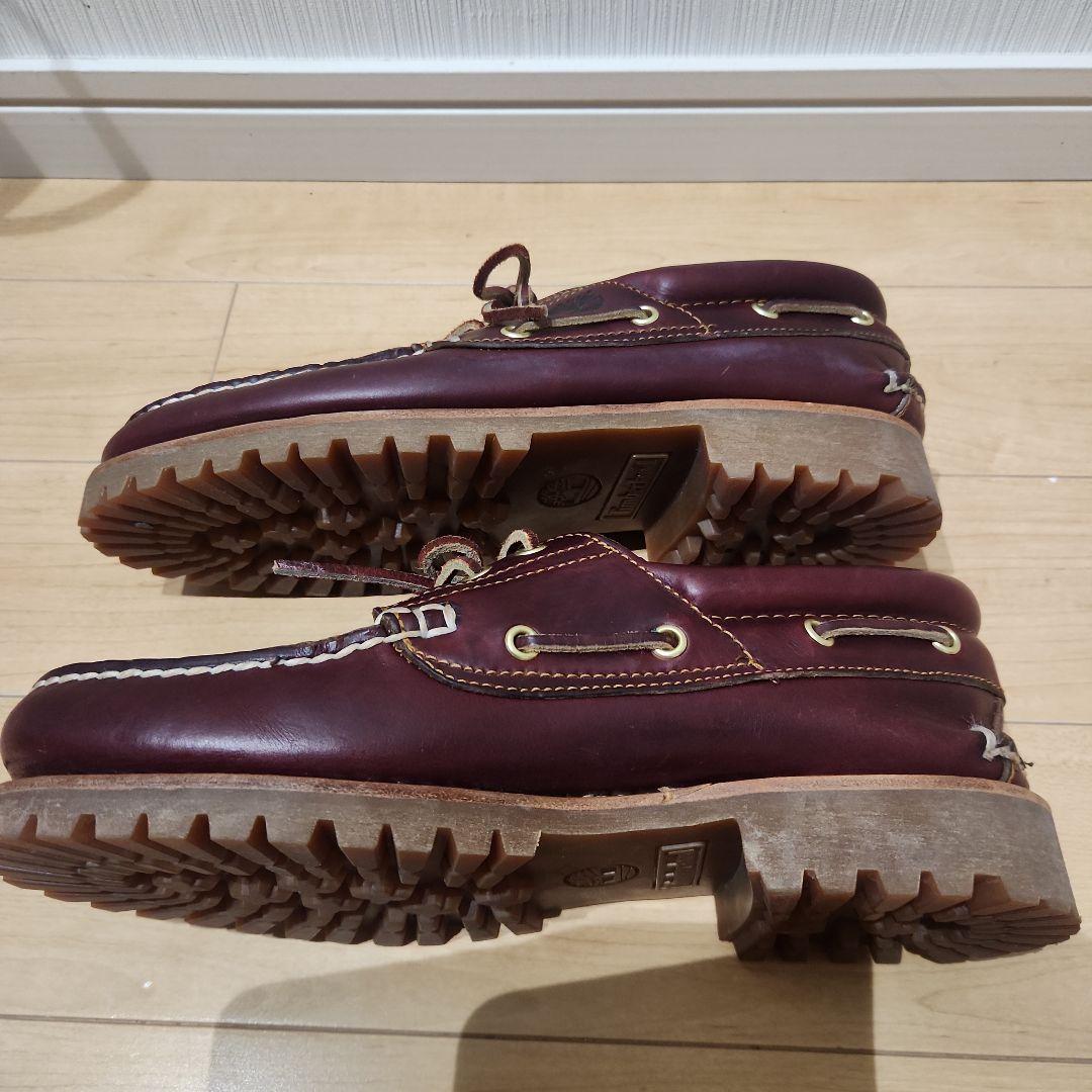 極美品　Timberland　モカシン25.5cm デッキシューズ3eye