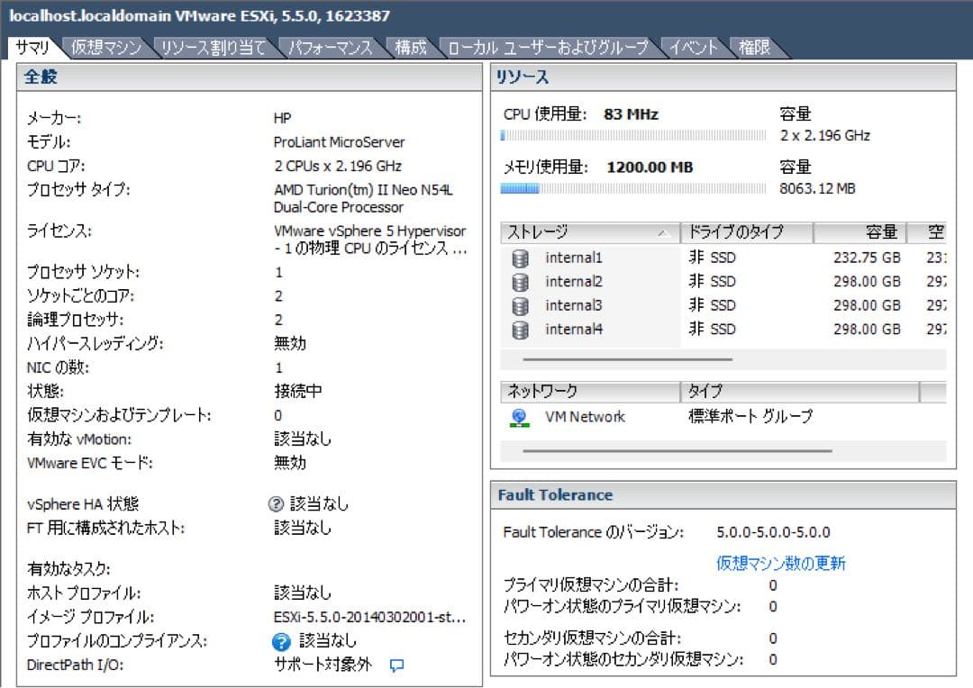 すぐ遊べる！ HP ProLiant MicroServer メモリHDDセット