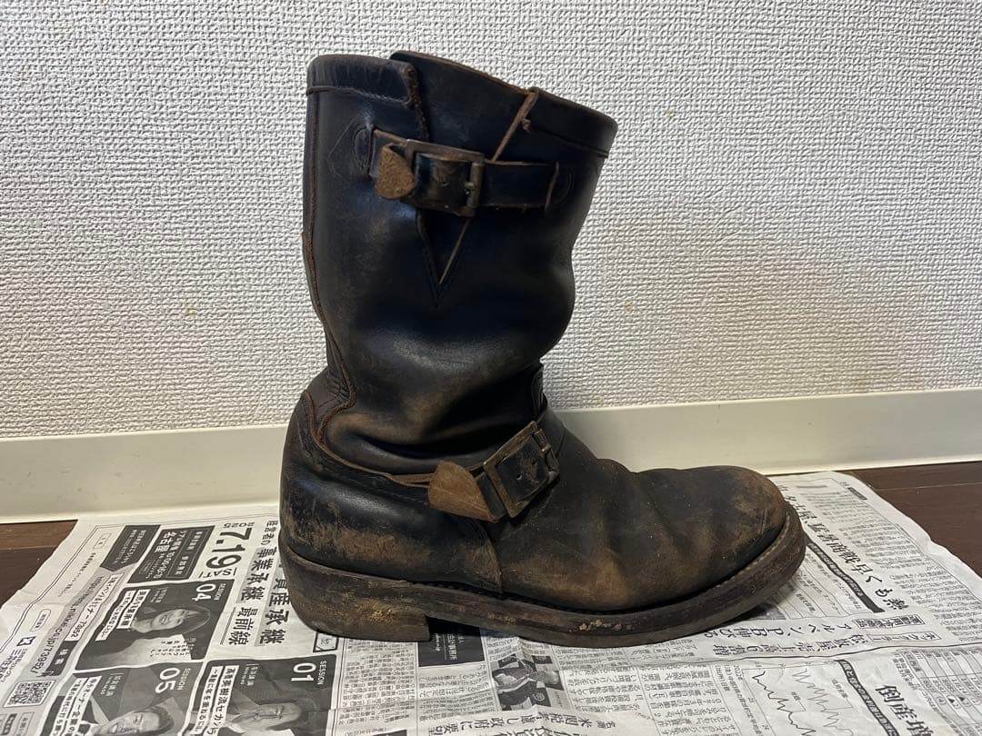 MOTO Motor 茶芯 レザーブーツ 1003ブーツ エンジニア