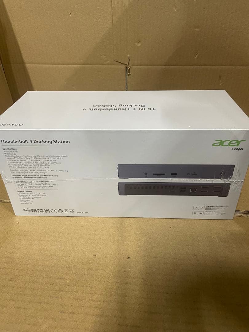 分配器・切替器 Acer Thunderbolt 4 Dockingstation ODK490