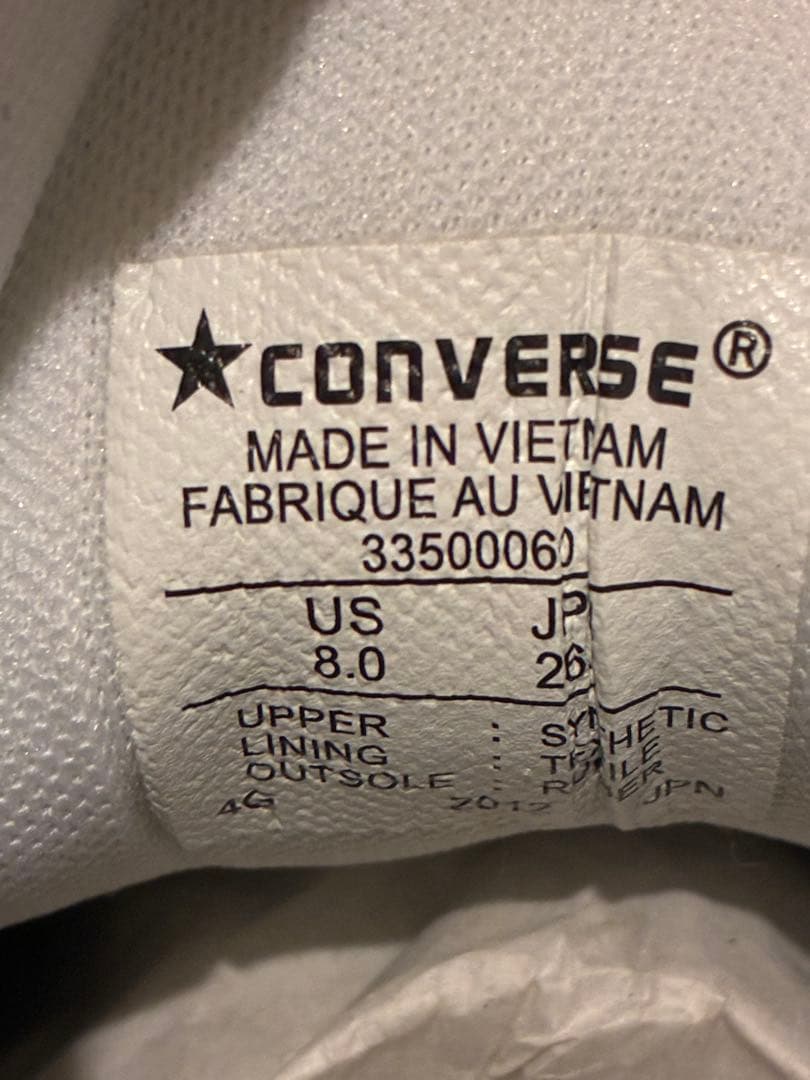 極美品CONVERSE オールスター GF HI ゴルフシューズ シロ 26