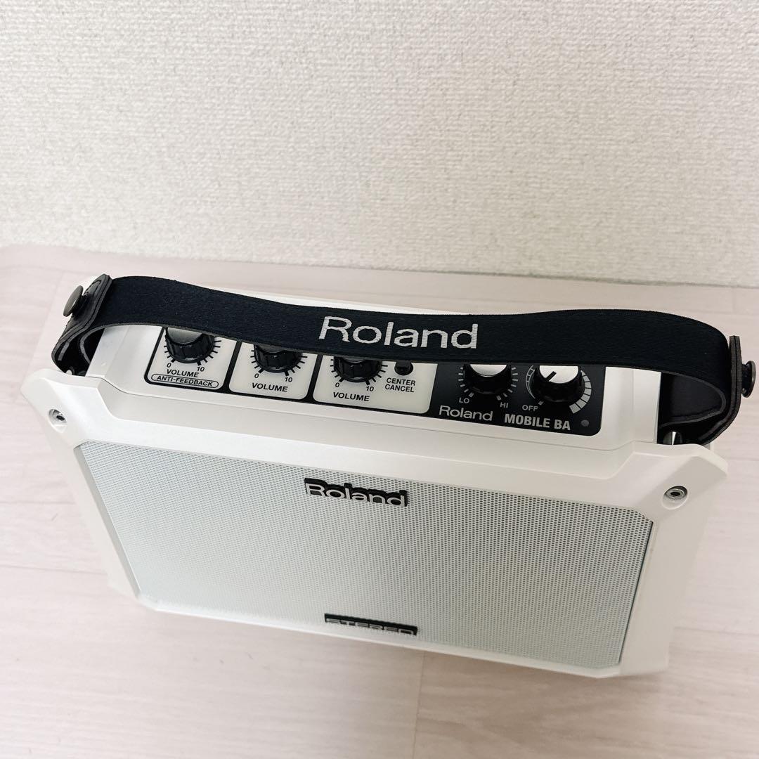 2346【極美】Roland Mobile BA ホワイト ポータブルスピーカー