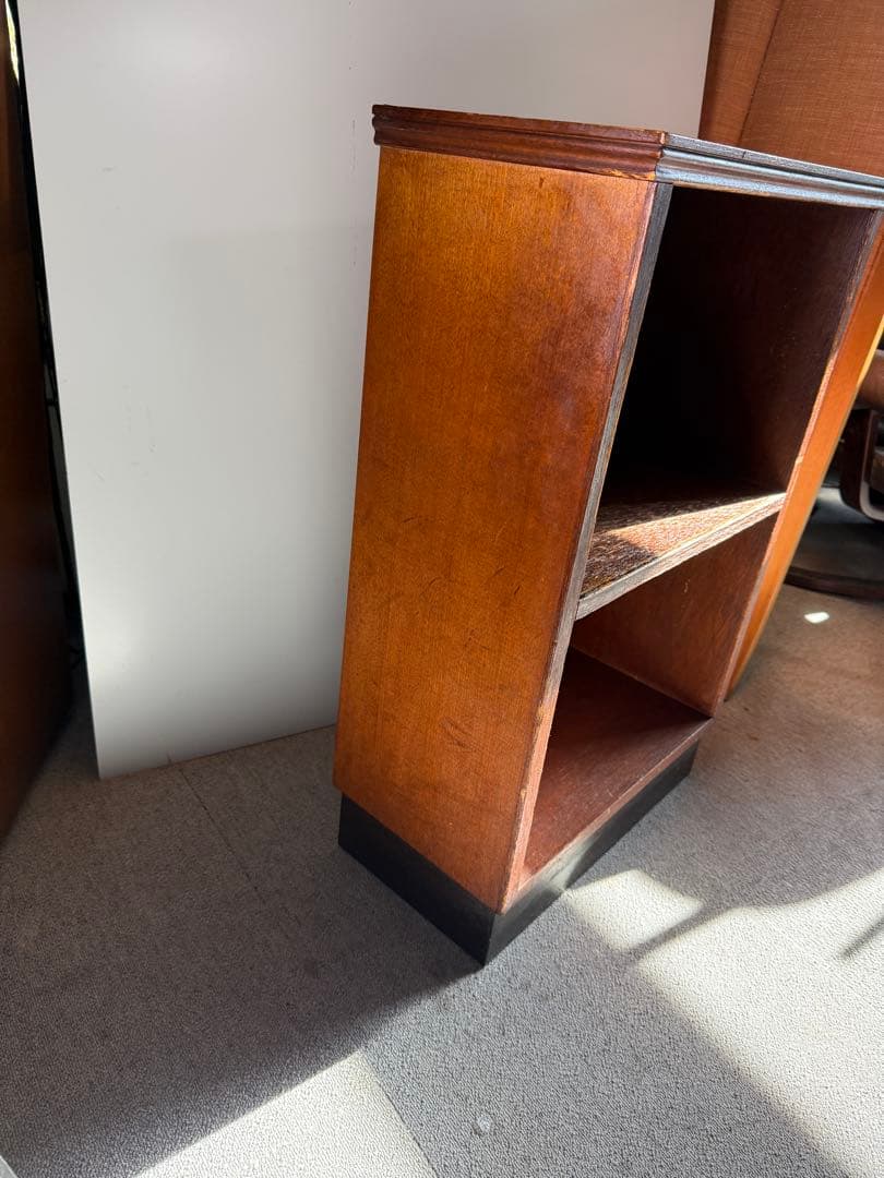 昭和レトロ 木製本棚 背板付き オープンシェルフ 飾り棚 ヴィンテージ