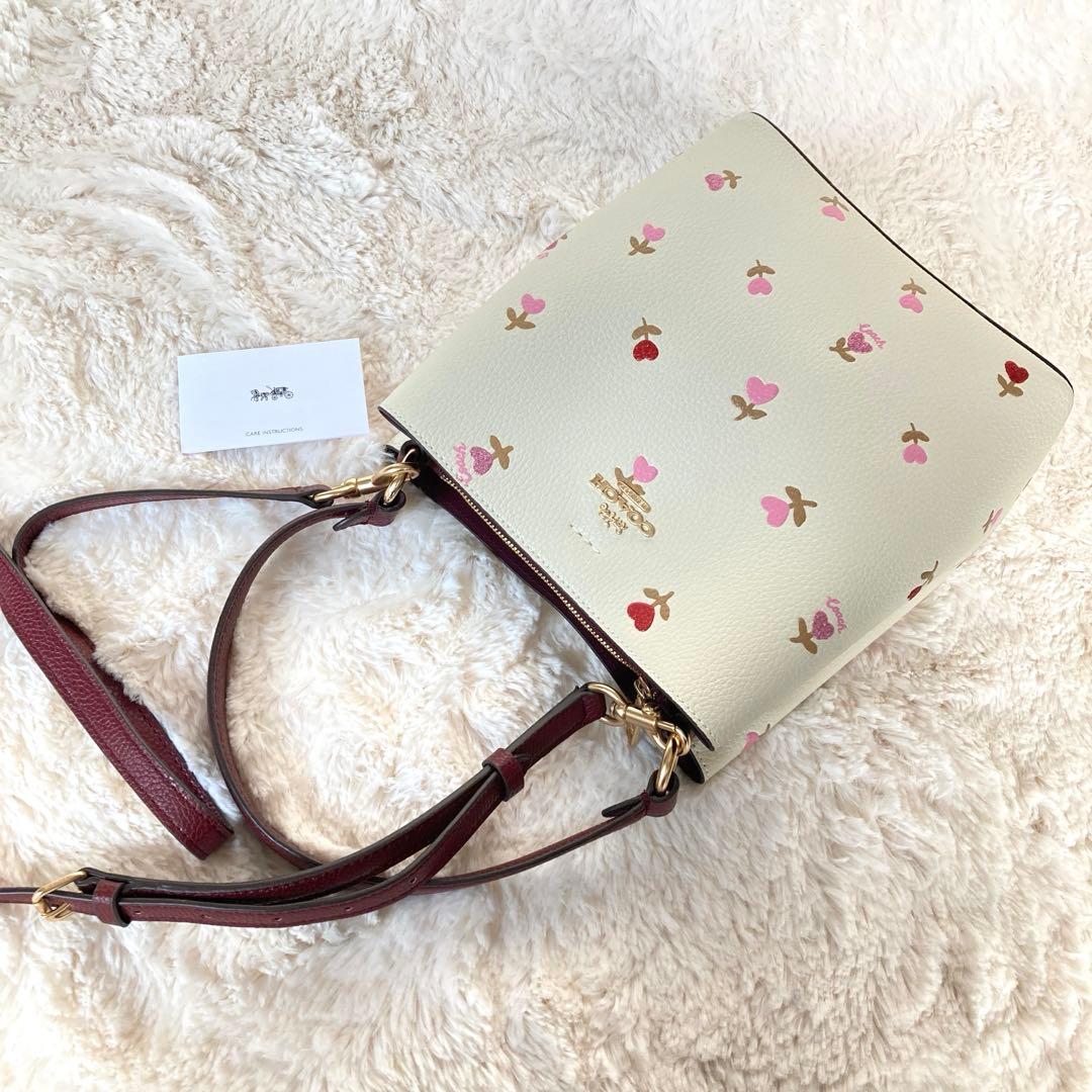 COACH コーチ ハートフローラル2wayバケットショルダーバッグ