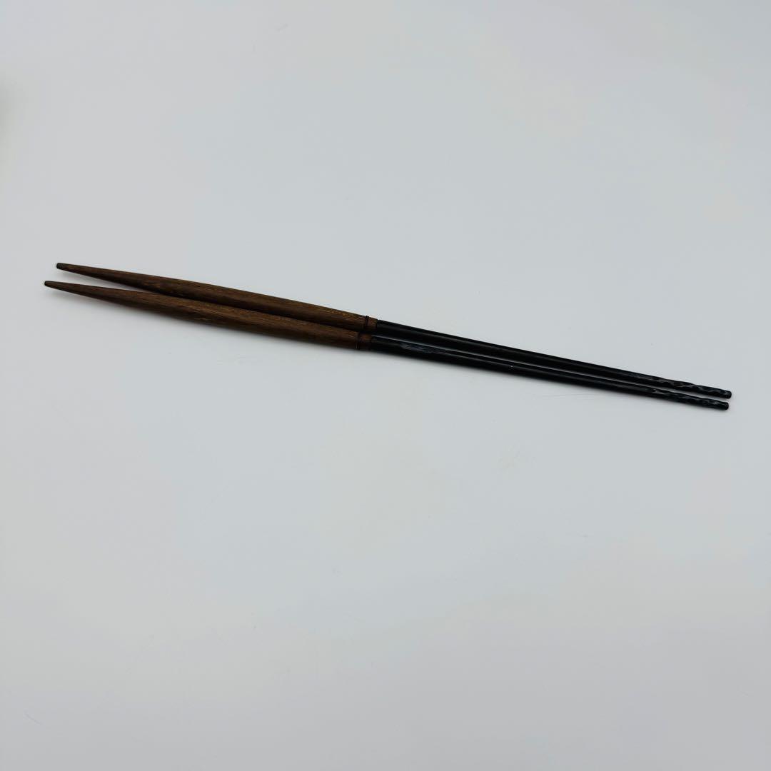 【釜師 高木治良兵衛 利休形　桑柄炉火箸　共箱】茶道具　骨董　アンティーク