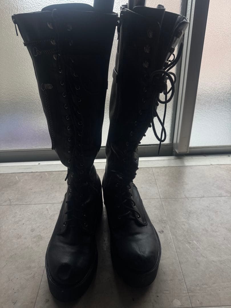 m*h様 厚底レザー ロングブーツ
