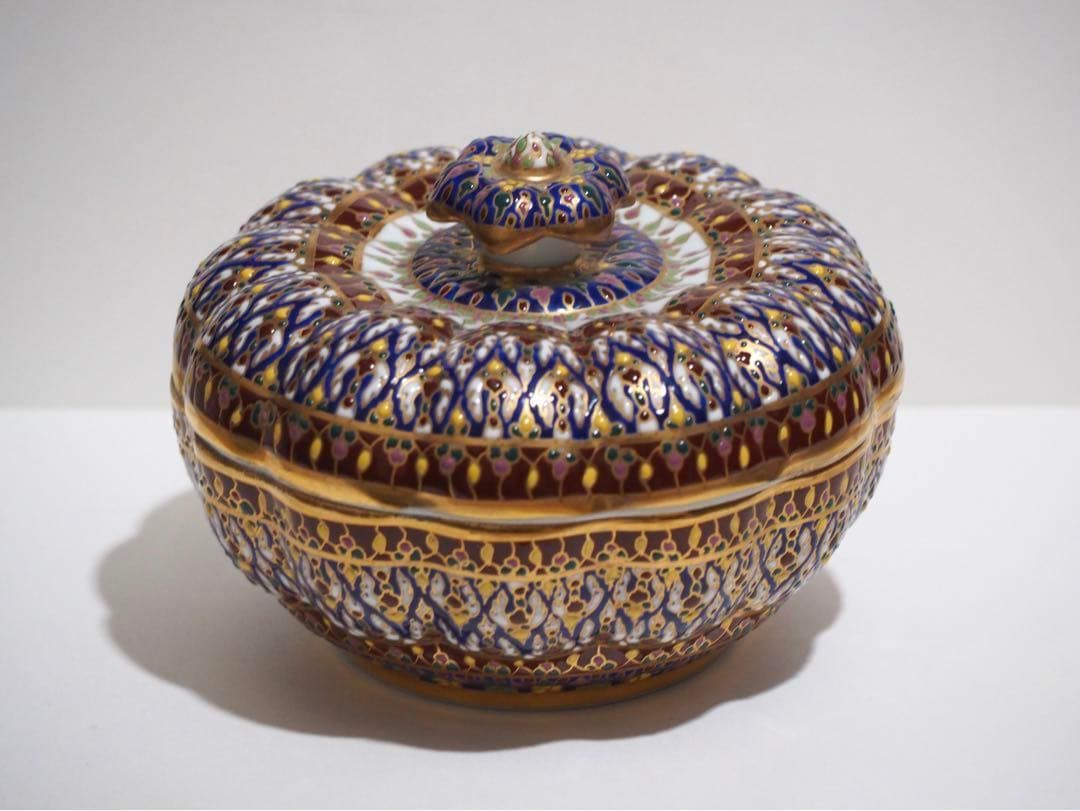 未使用　タイ土産　ハンカチ　ベンジャロン焼き 蓋物　まとめ売り