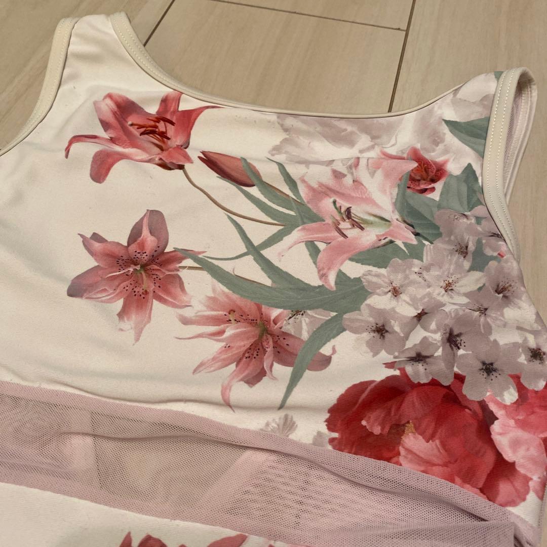 チャコット　永久メイ コラボ花柄 レオタード 140