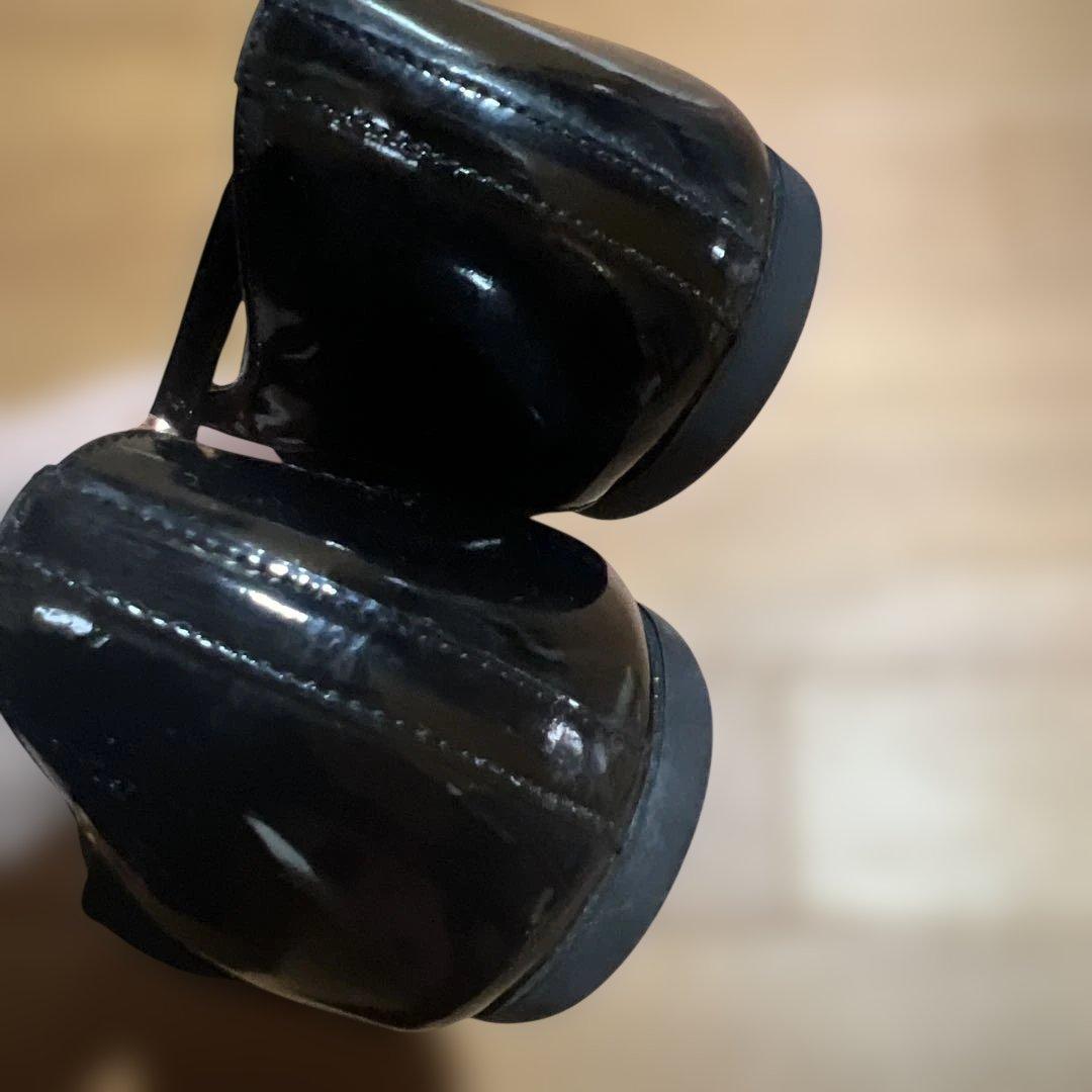 repetto ブラック アンクルストラップフラットシューズ