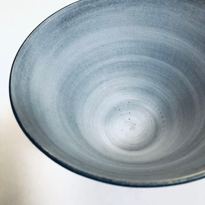 ラーメン鉢　どんぶり　濃いグレー×グレー