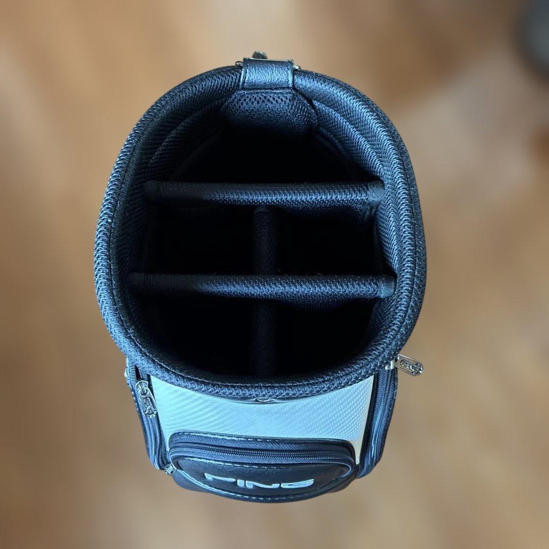 PING キャディバッグ フード付　ブラック/ホワイト