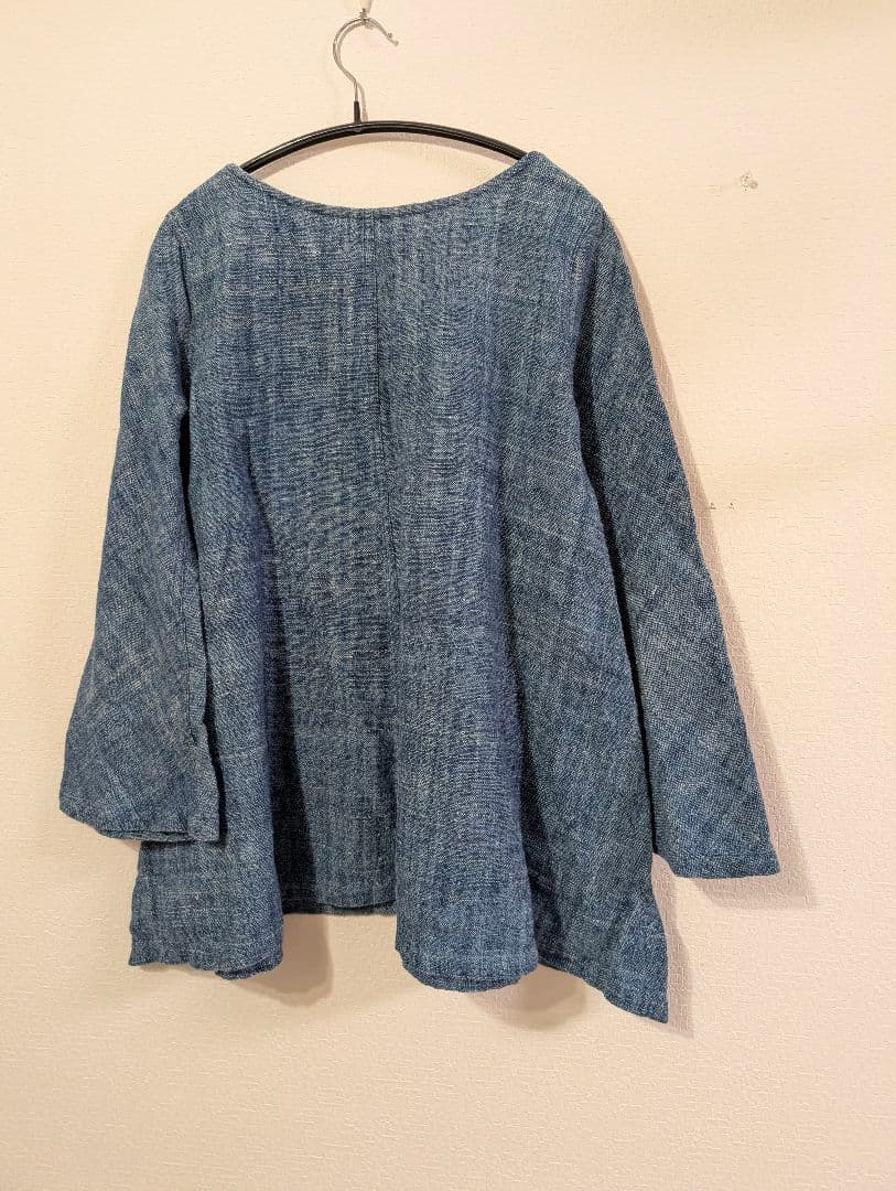 うさとの服 Aライントップス 藍染