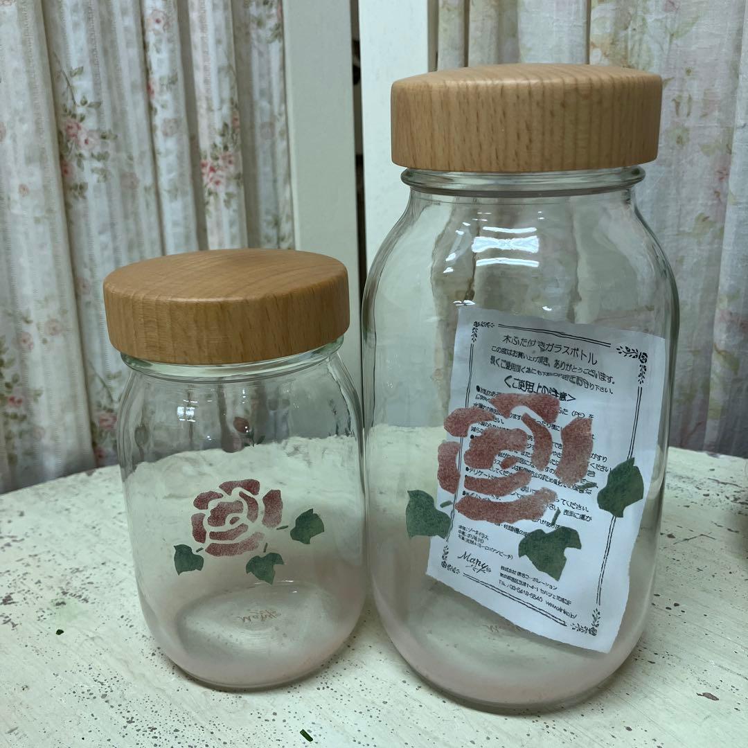 マニーローズ　木ぶたガラスボトル　L&M ２本セット