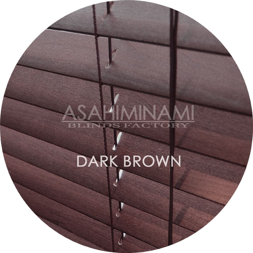 高さカット無料！木製（ウッド）ブラインド横幅130×高さ200cmダークブラウン