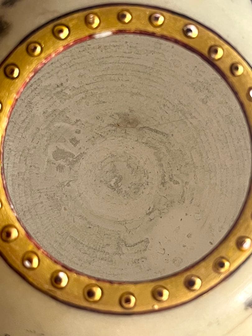 定価25,000円 手描き 象細密図 大理石 小物入 金彩仕上げ マハラジャ様式