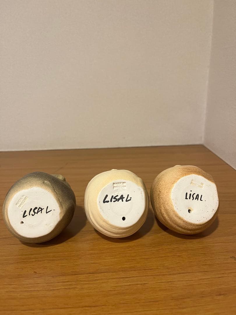 ネズミ型陶器置物 3個セット