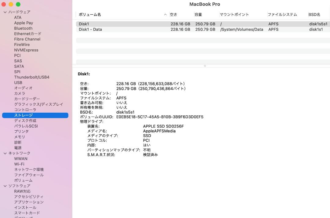 MacBook Pro 13インチ Late2013 8GB・SSD256GB