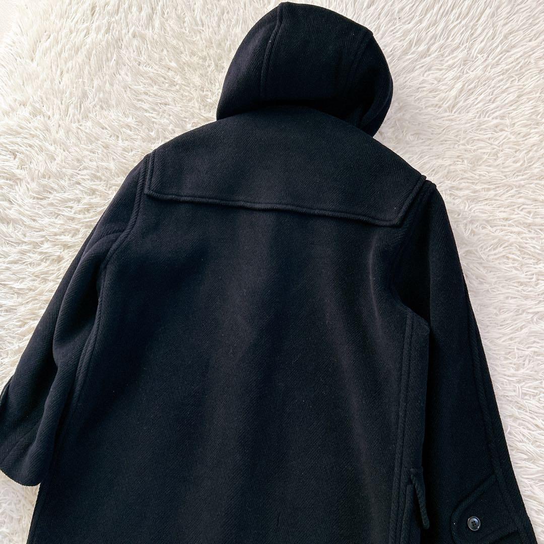 美品 ロイヤルバーリントン ダッフルコート ヘリンボーン ネイビー