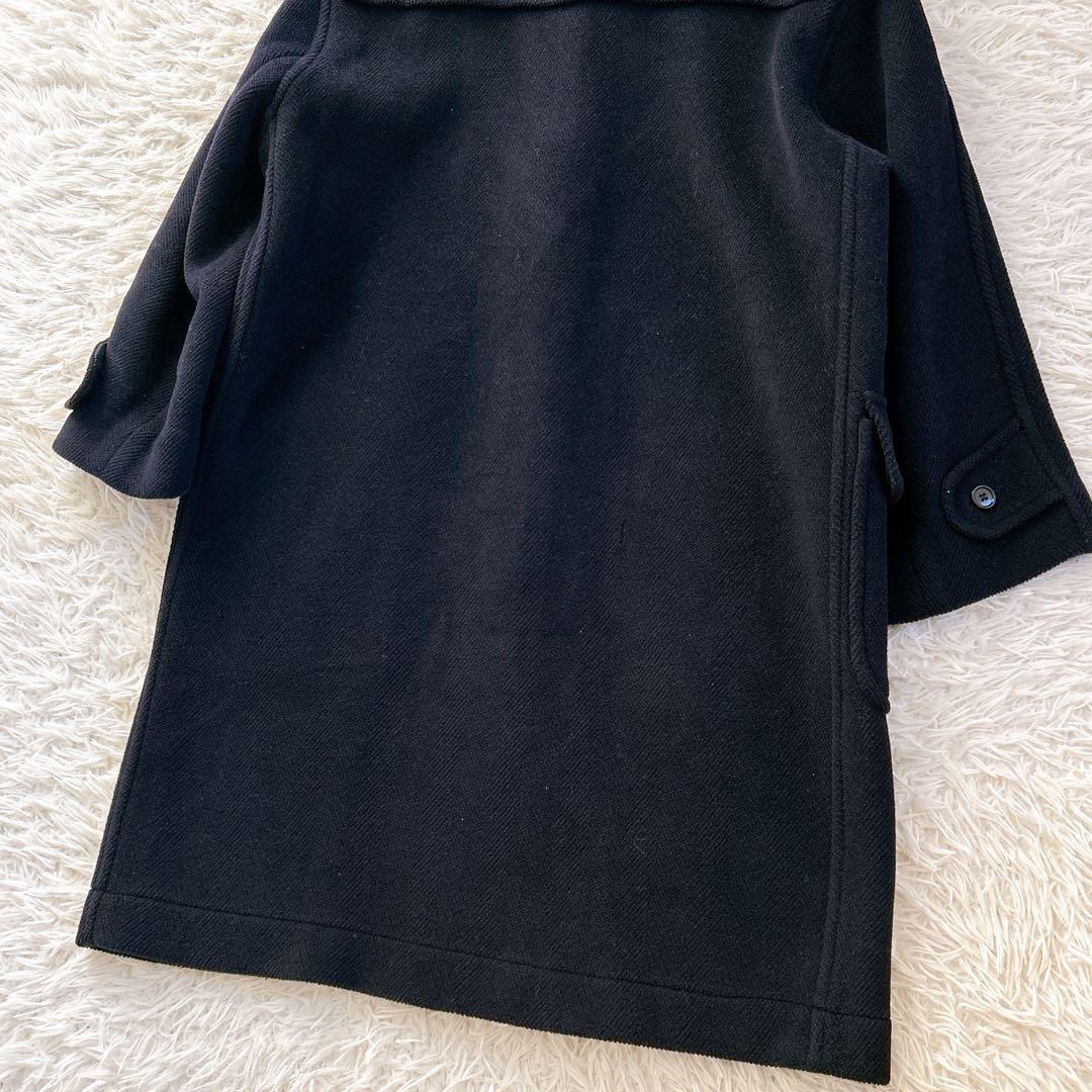 美品 ロイヤルバーリントン ダッフルコート ヘリンボーン ネイビー