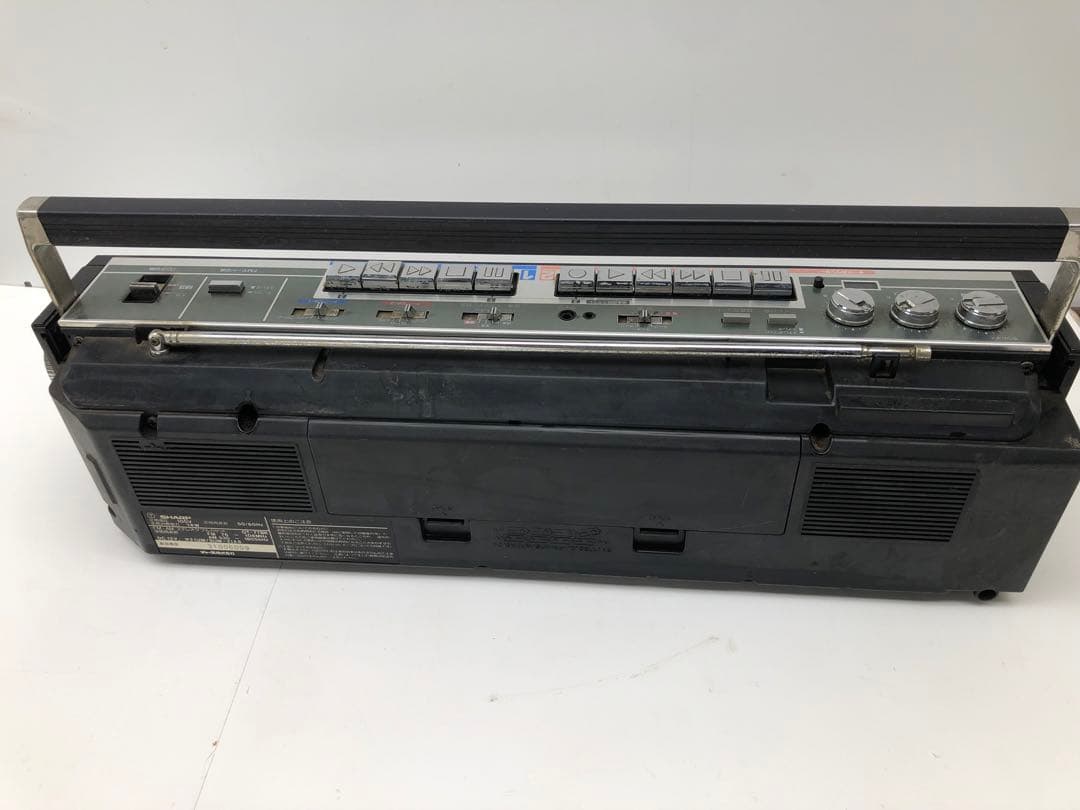 SHARP QT-77BK ブラック ラジカセ レトロ(D1 54)