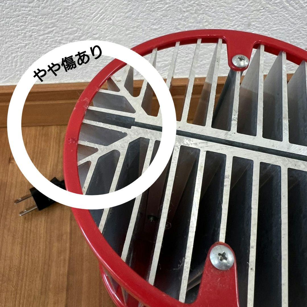 赤い円筒形電気ヒーター 温度調節機能付き