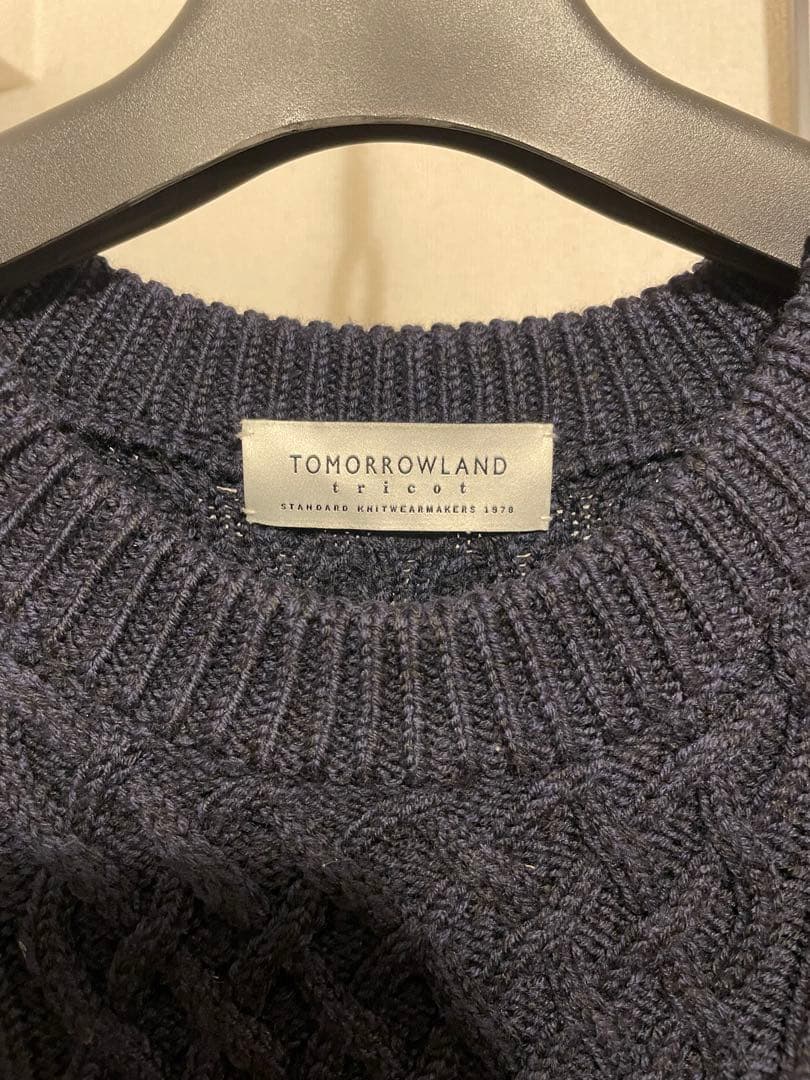 TOMORROWLAND トゥモローランド　ネイビー ニット　Lサイズ