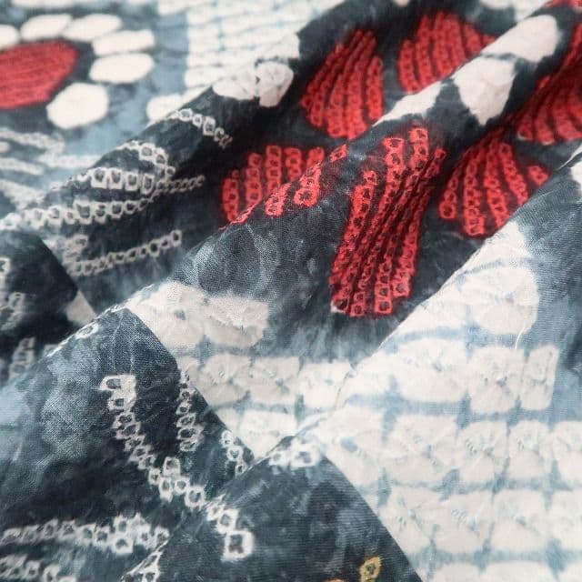 m1903＊有松鳴海絞り 夏着物 綿 手縫い仕立て 居敷当て付き 高級浴衣