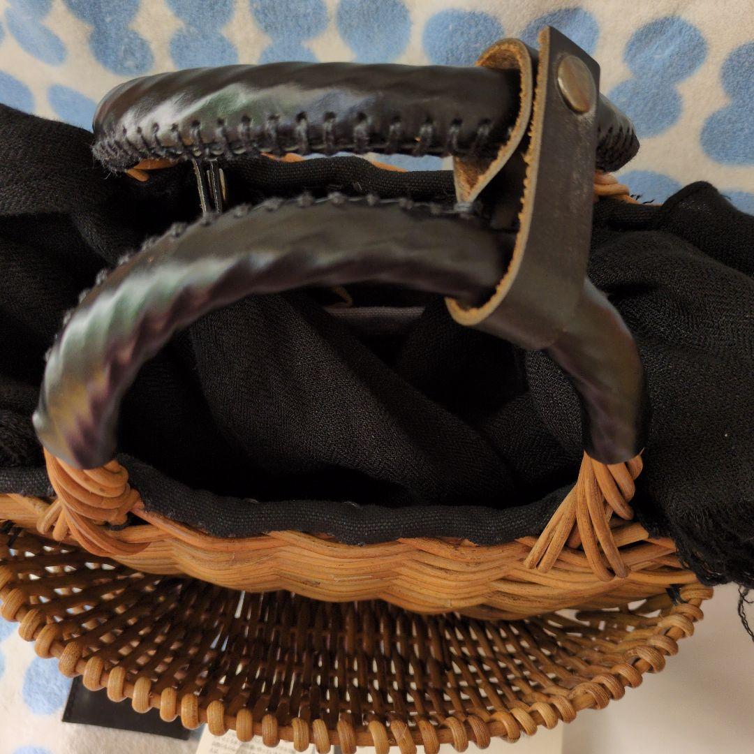 エバゴス　籐ポケット　カゴバッグ