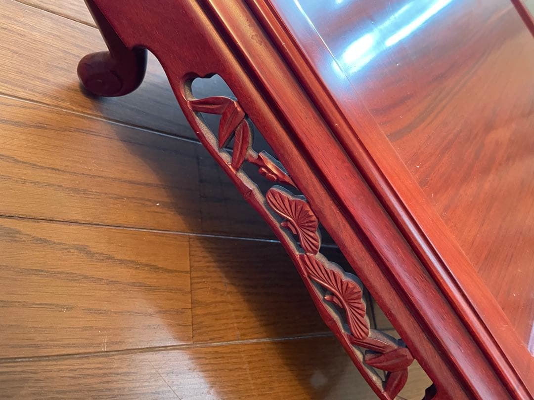 飾り台　花台　松竹梅　透かし掘り　総花梨　大塚家具