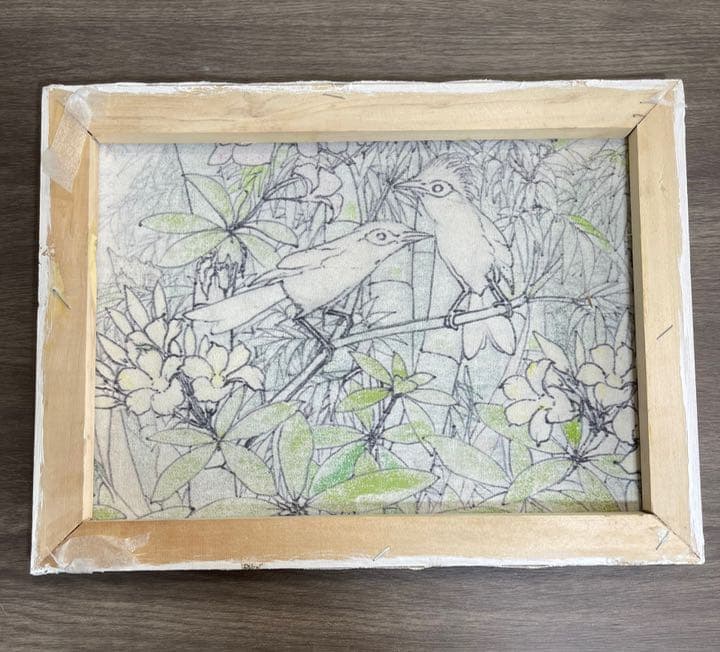 ウォールインテリア　アジアン　バリ絵画　ブンゴセカン　グリーン系【KA-6-2】