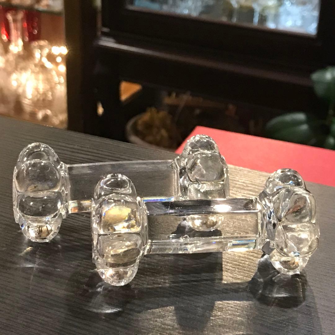 希少オールドバカラBACCARATナイフレスト☆箸置きペア☆クリスタル100年前