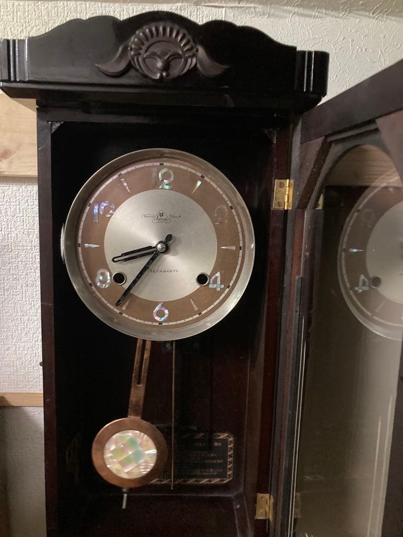 希少チンチャン柱時計 栄計舎 稼働中
