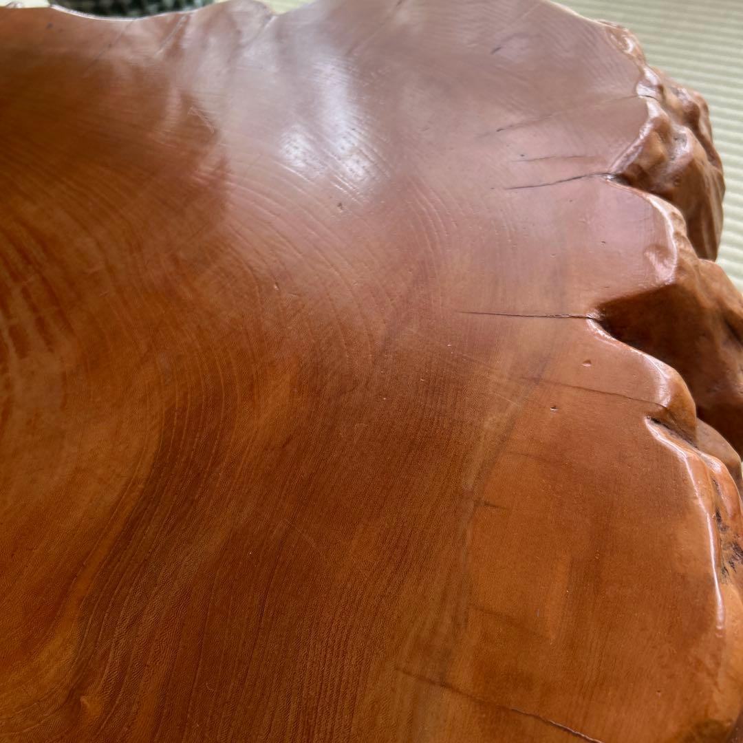 一枚板ローテーブル✳︎美品　天然木　机　座卓　古民家風