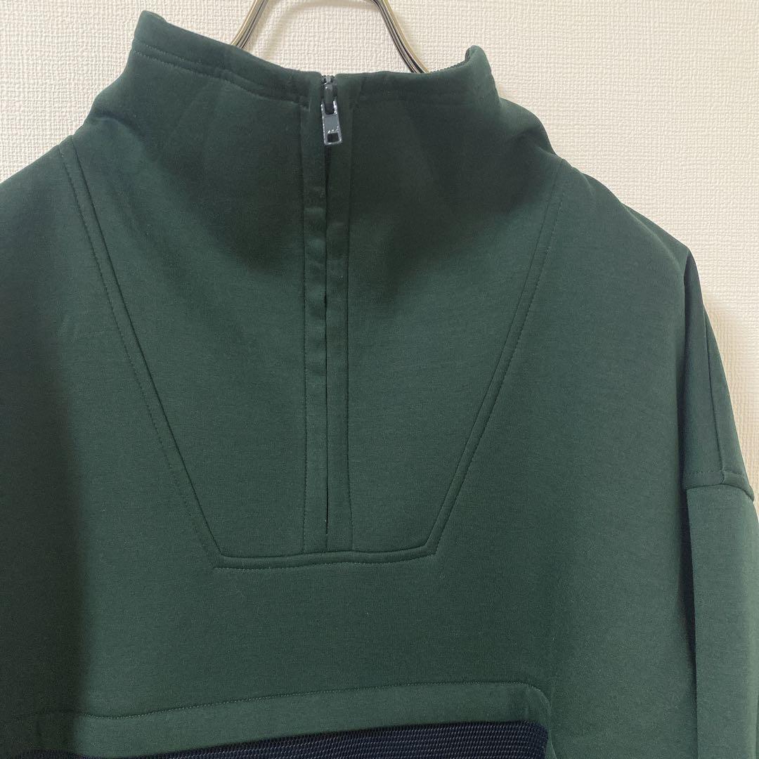 UN3D. ハーフジップメッシュスウェット グリーン 38 美品　アンスリード