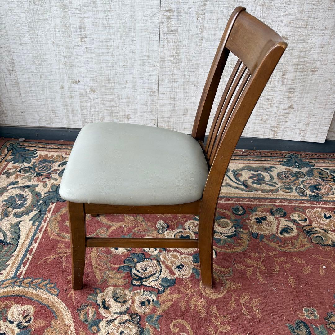 ② 昭和レトロ カリモク ダイニングチェア 木製椅子 古家具 グレー ビンテージ