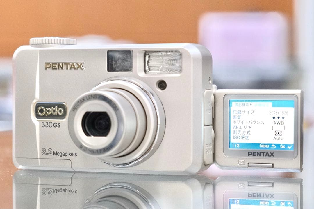 美品！ 動作品 平成レトロ Y2K PENTAX Optio 330GS 自撮り