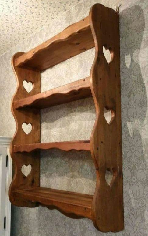 0904:壁掛け4段シェルフ　北欧・アメリカンタイプ 　未使用品