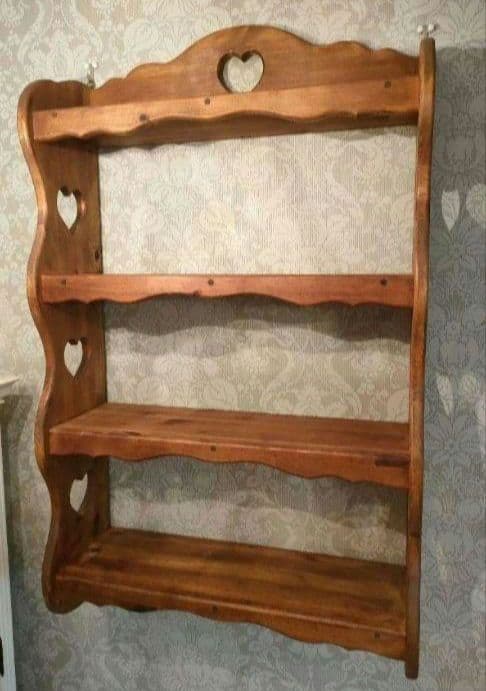 0904:壁掛け4段シェルフ　北欧・アメリカンタイプ 　未使用品